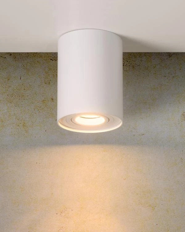 Lucide TUBE - Ceiling spotlight - Ø 9,6 cm - 1xGU10 - White - ambiance 2